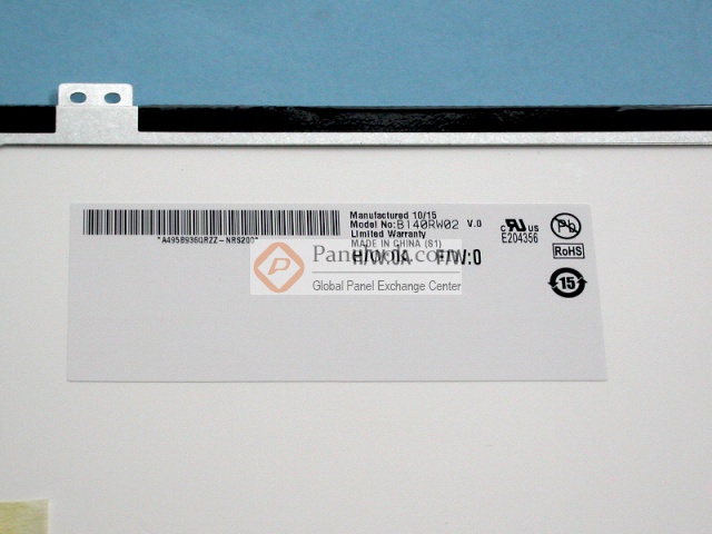 AUO B140RW02 V0 Overview - Panelook.com