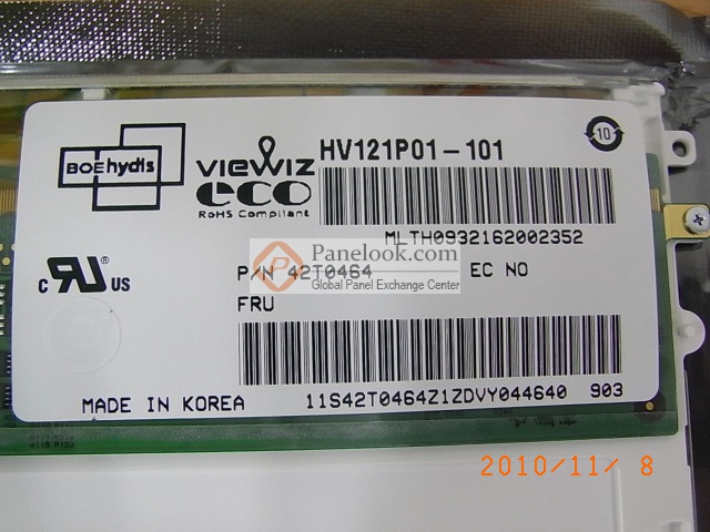 BOE HYDIS HV121P01-101 Overview - Panelook.com