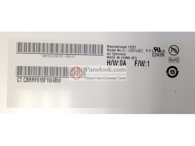 AUO B140RW02 V2 Overview - Panelook.com