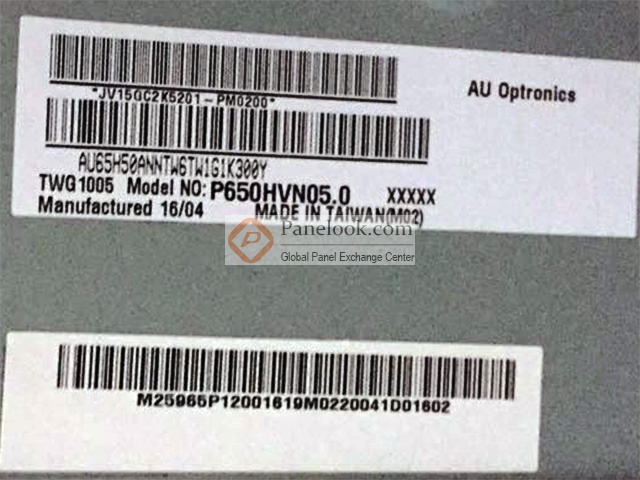 65インチ　AU Optronics P650HVN05.0 液晶パネル AUO P650HVN05.0 Overview - Panelook.com