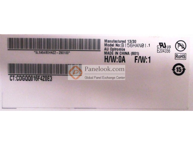 AUO B156HAN01.1 Overview - Panelook.com