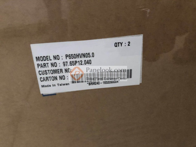 65インチ　AU Optronics P650HVN05.0 液晶パネル 65インチ AU Optronics P650HVN05.0 液晶パネル 【公式通販】