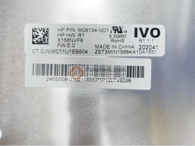 IVO X156NVF8 R1 Overview - Panelook.com