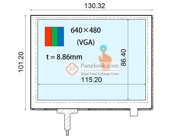 Ortustech COM57H5M10XRC Overview - Panelook.com