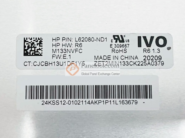 IVO M133NVFC R6 Overview - Panelook.com