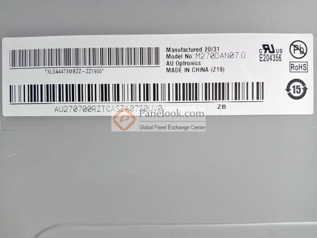 AUO M270DAN07.0 Overview - Panelook.com