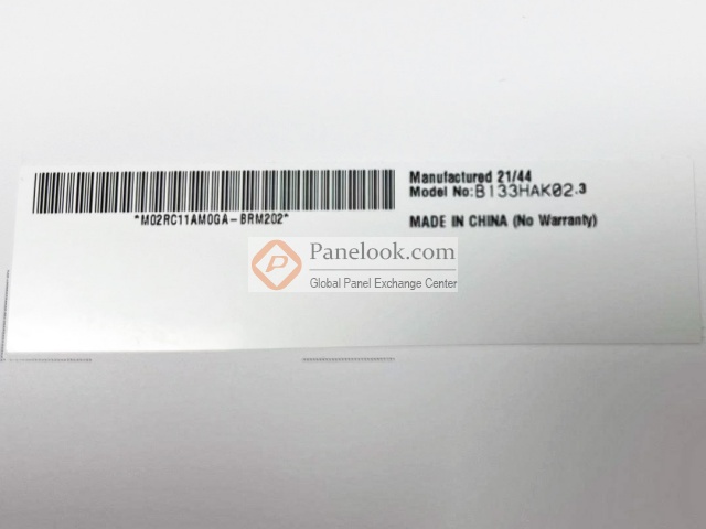 AUO B133HAK02.3 Overview - Panelook.com