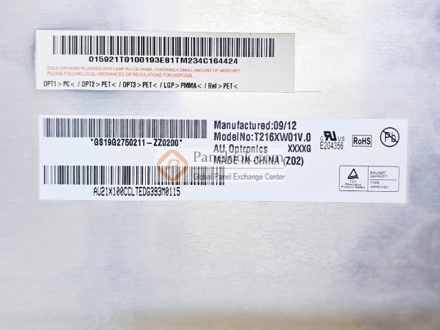 AUO T216XW01 V0 Overview - Panelook.com