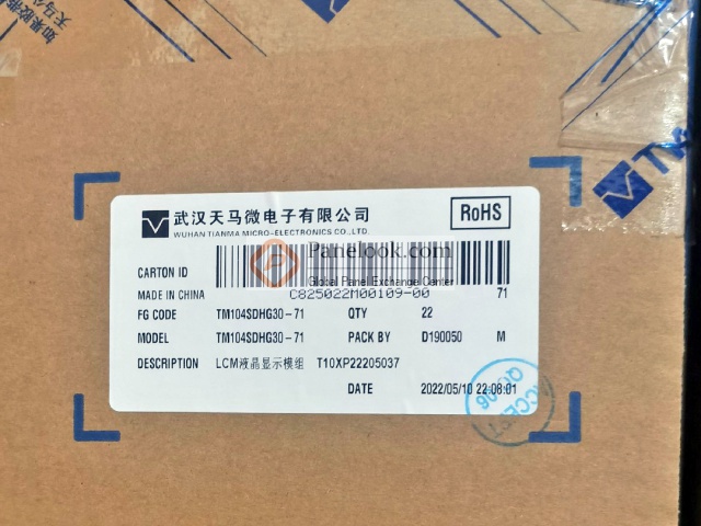 TIANMA TM104SDHG30-71 Overview - Panelook.com