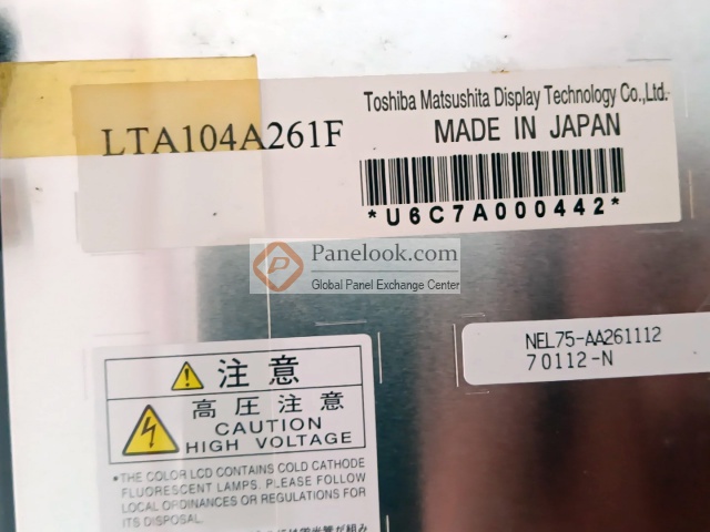 Toshiba Matsushita LTA104A261F Overview - Panelook.com