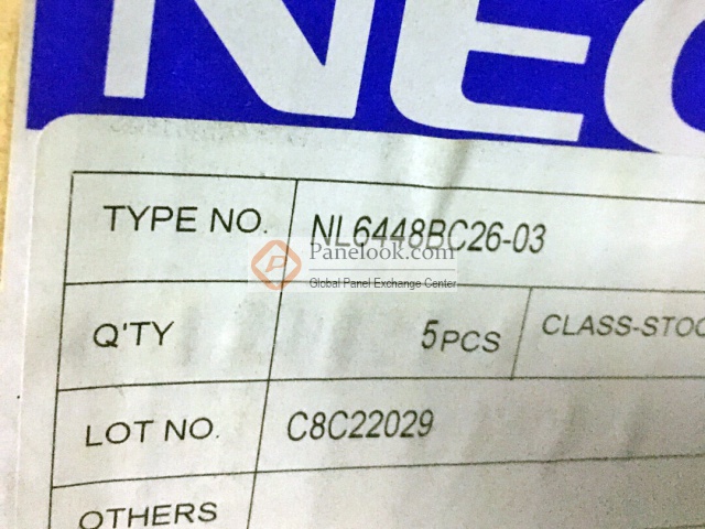 NLT NL6448BC26-03 Stock 275 pcs - Panelook.com