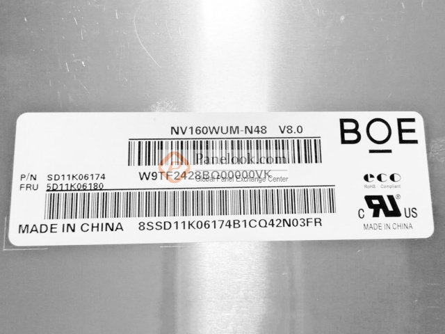 BOE NV160WUM-N48 Overview - Panelook.com