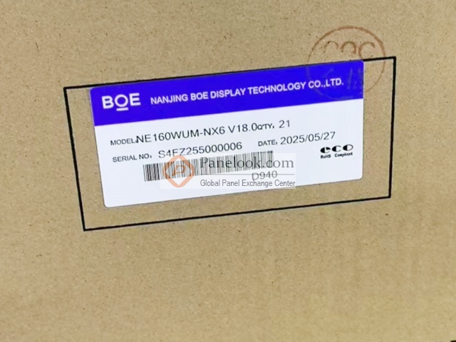 BOE NE160WUM-NX6 Overview - Panelook.com