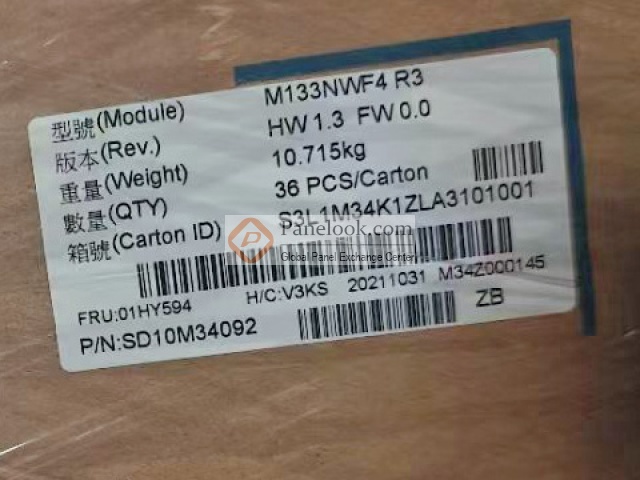 IVO M133NWF4 R3 Overview - Panelook.com