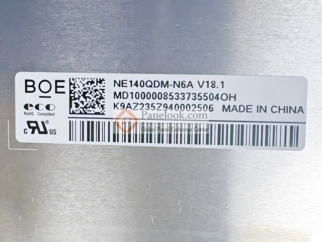 BOE NE140QDM-N6A Overview - Panelook.com