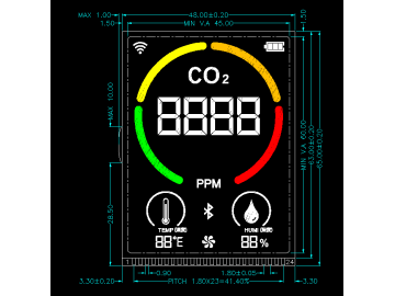 HTM68205 Black background VA LCD screen 