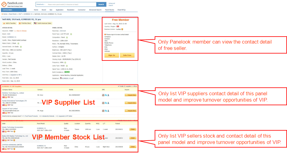 VIP Seller Service - Panelook.com