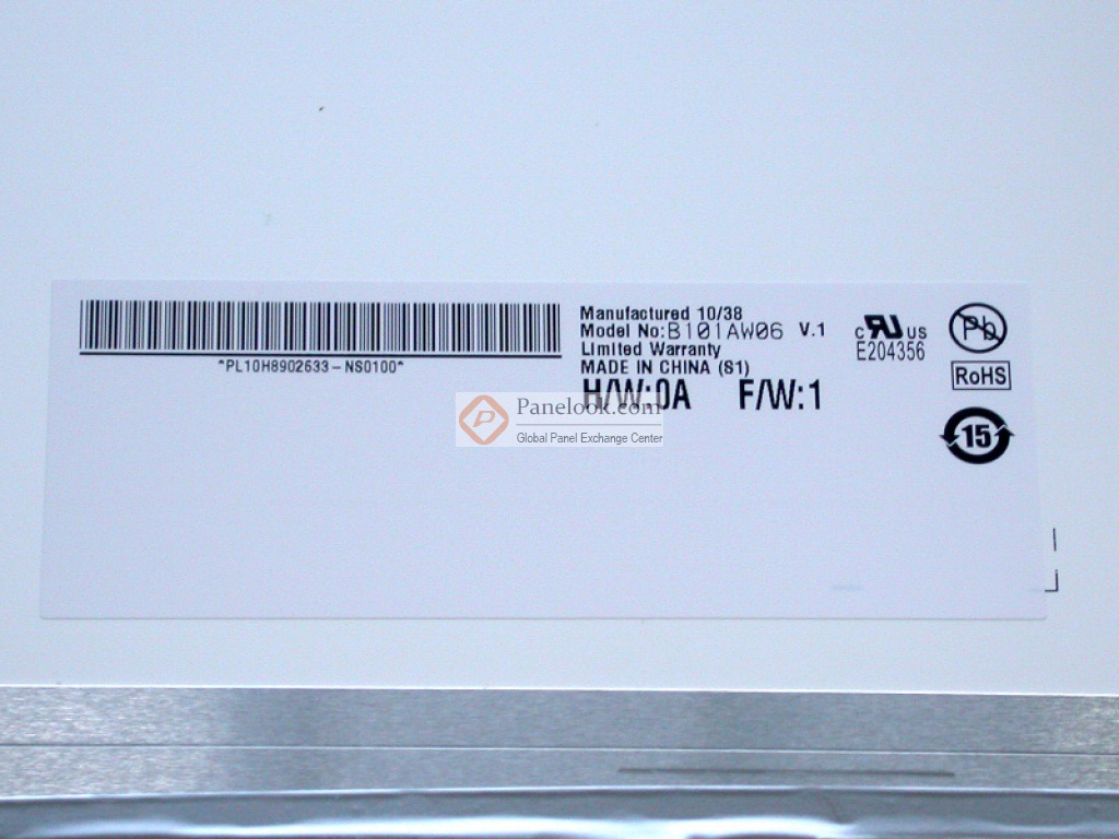 AUO B101AW06 V1 HW0A Overview - Panelook.com