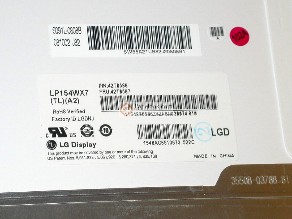 Destockage Neuf Dalle LG D'ecran LP154WX7 (TL) (P2