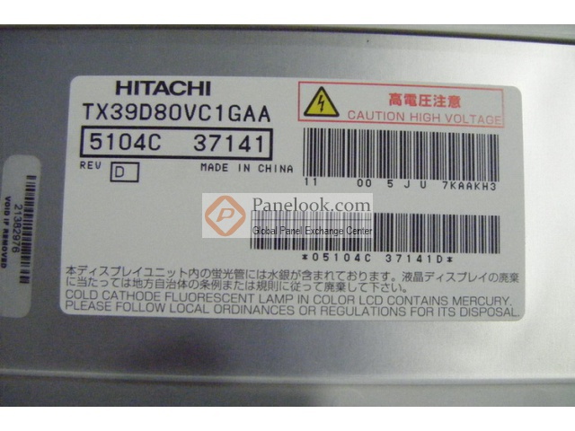 HITACHI TX39D80VC1GAA Overview - Panelook.com