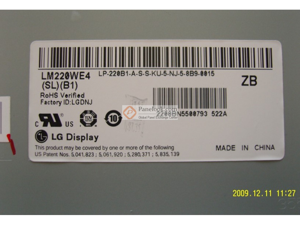 LG Display LM220WE4-SLB1 Overview - Panelook.com