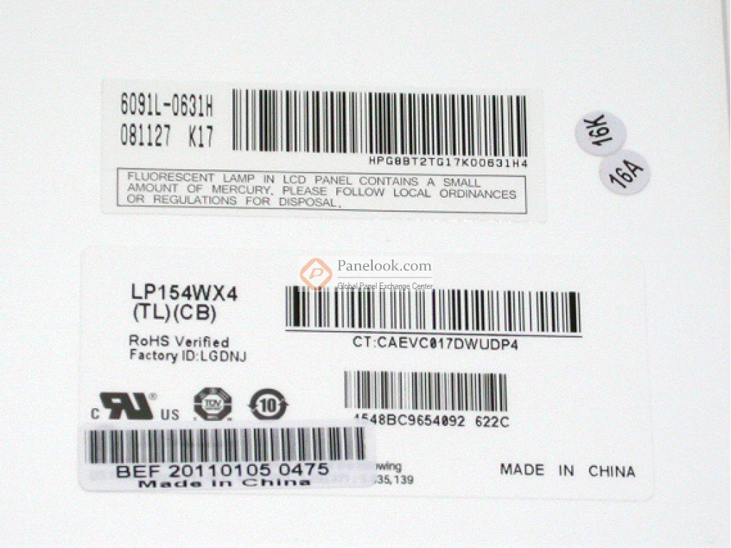 LG.Philips LCD LP154WX4-TLCB Overview - Panelook.com