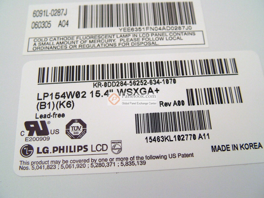 LP154W02 (B1)(K5) LG Philips Dalle Ecran pour Ordinateur
