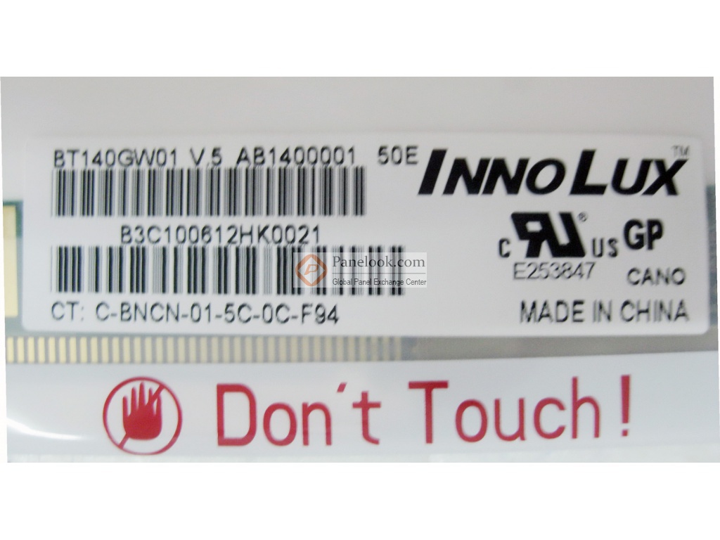 Chimei Innolux BT140GW01 V.5 Overview - Panelook.com