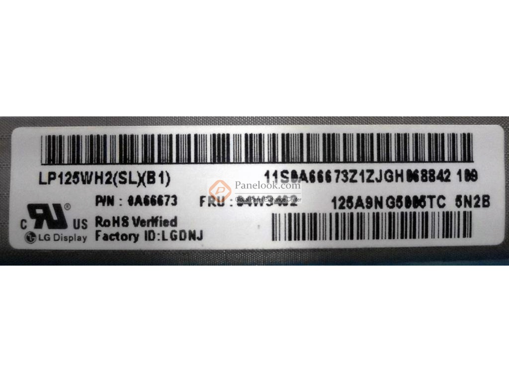thumbnail interactive-video image 1 of 12.5" HD LED LCD Screen Replacement For LG LP125WH2(SL)(B1) / LP125WH2-SLB1 - 40-Pin, 1366x768 1 of 2