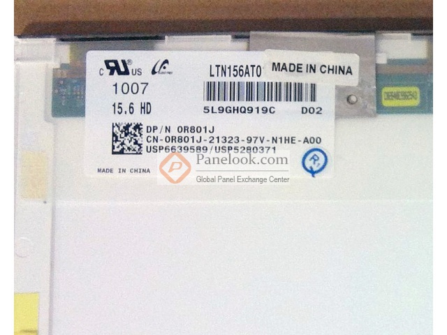 Dalle écran LTN156AT01-002 15.6" CCFL - Universelle, Résolution HD - Neuf Sous Emballage
