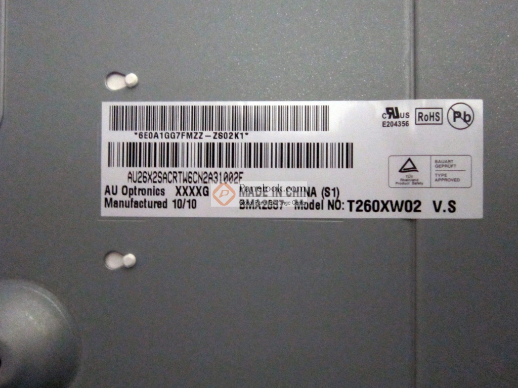 AUO T260XW02 VS Overview - Panelook.com