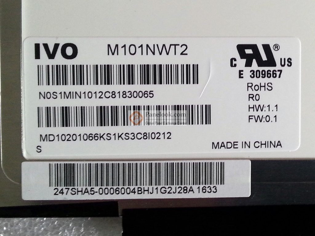 Écran LED IVO M101NWT2 R2 10.1 Pouces - WSVGA 1024x600 - Neuf