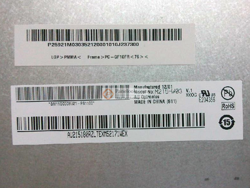 AUO M215HW03 V1 Overview - Panelook.com