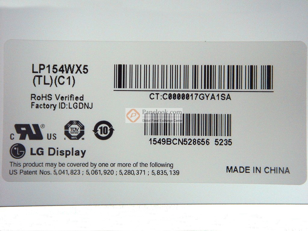 LG Display LP154WX5-TLC1 Overview - Panelook.com