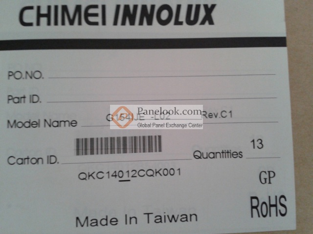CHI MEI 15.4 CCFL Glossy LCD Display Screen N154-L02 Rev.C1 GRADE B CHI MEI 15.4 CCFL Glossy LCD Display Screen N154-L02 Rev.C1 GRADE B