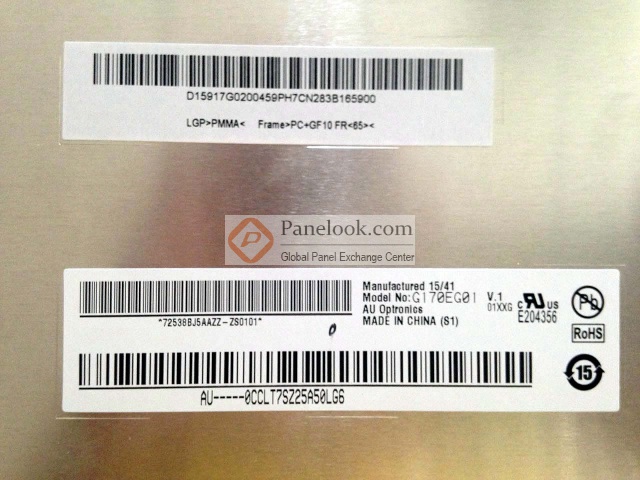 AUO G170EG01 V1 Overview - Panelook.com