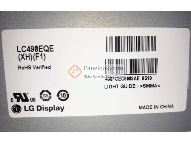 Panneau LED LG LC490EQE - Testé Et Fonctionnel - Écran De Rétroéclairage