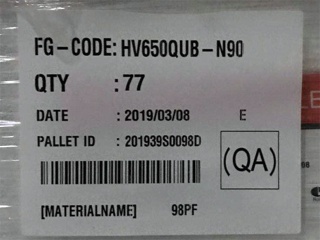 BOE 65" IPS CELL FOB 3840×2160 V-by-One