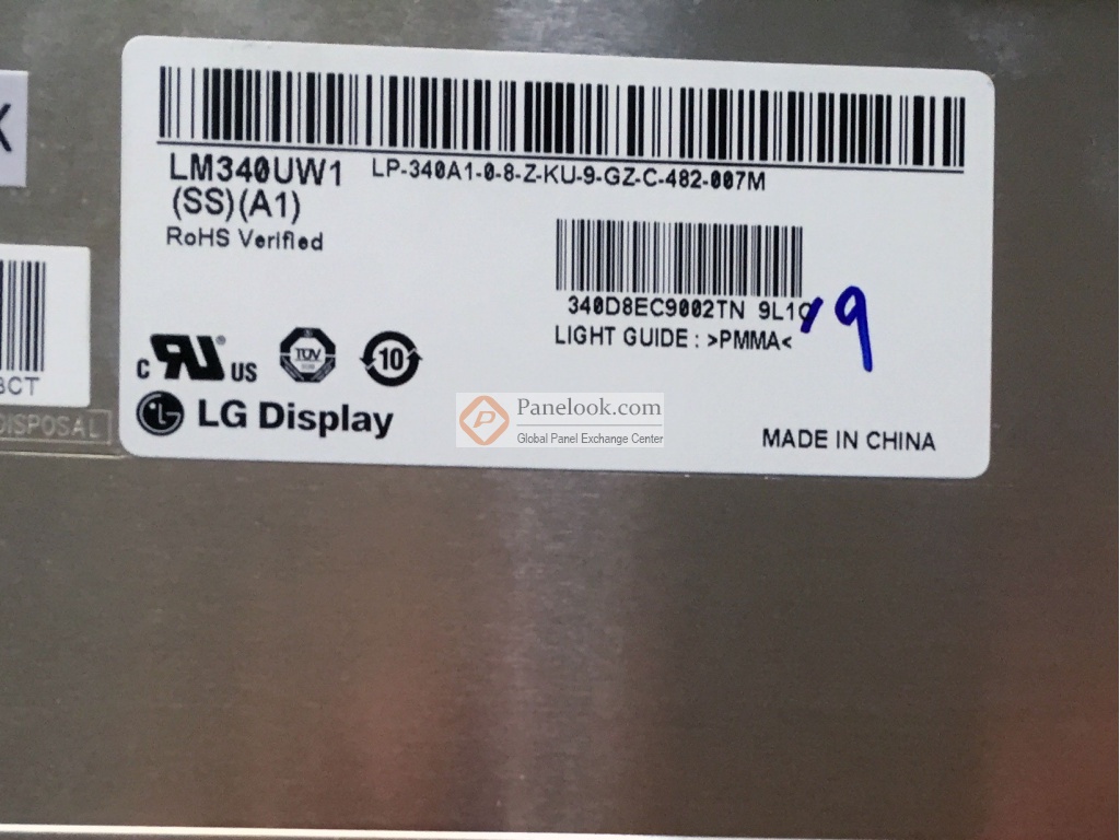 Écran De Remplacement LG LM340UW1-SSA1 - 34 Pouces - Numériseur Noir Reconditionné