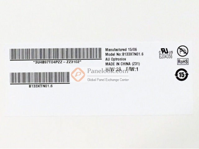 AUO B133XTN01.6 HW2A Overview - Panelook.com