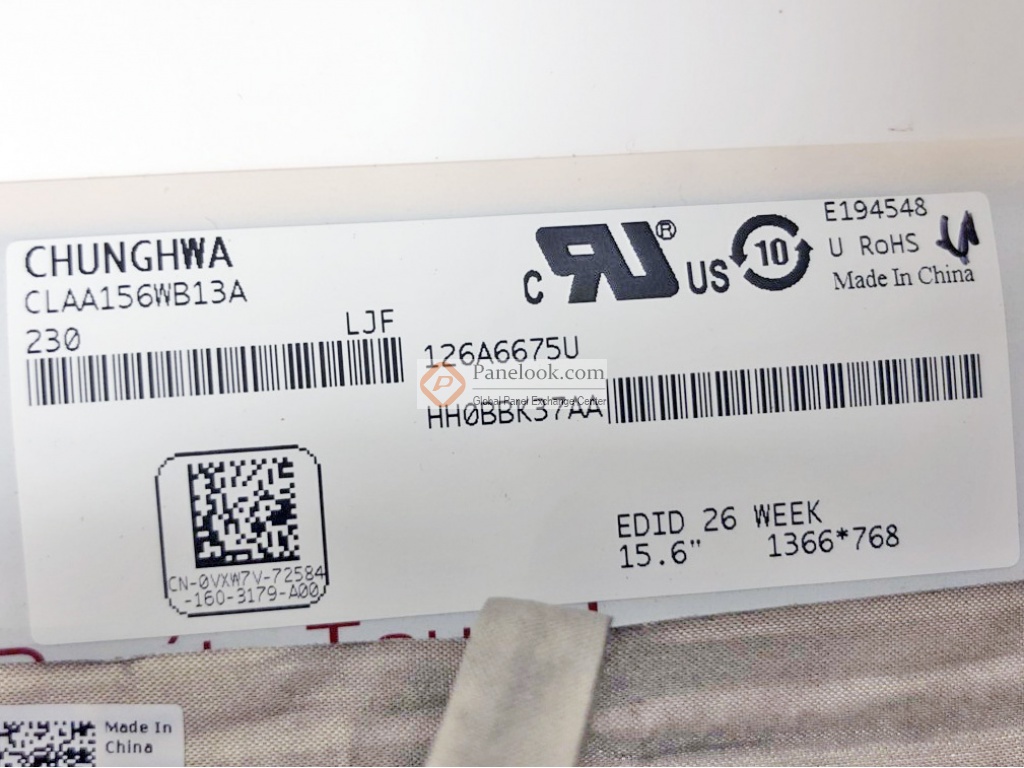 CPT CLAA156WB13A Overview - Panelook.com