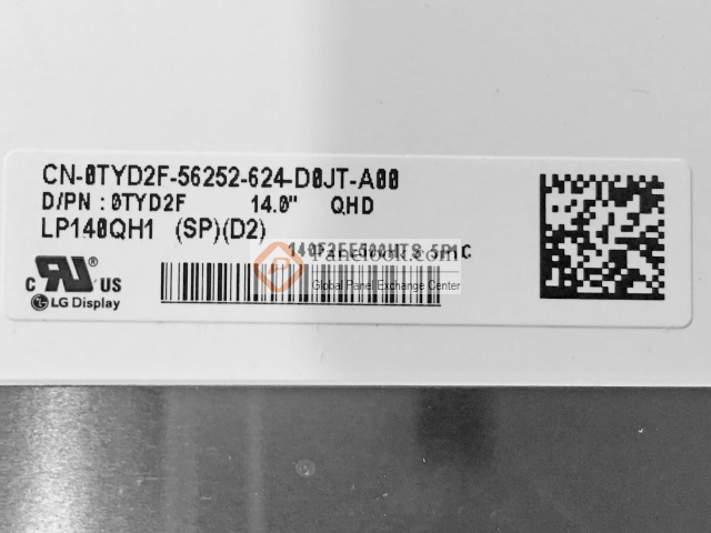 Dalle écran LP140QH1(SP)(F2) SPF2 14" WQHD IPS LED - Résolution 2560x1440 - Connecteur 40 Pins
