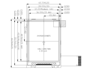 Tianma 2.4" TN LCM 240×320 200nits WLED CPU 24pins