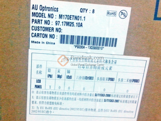 AUO M170ETN01.1 Overview - Panelook.com