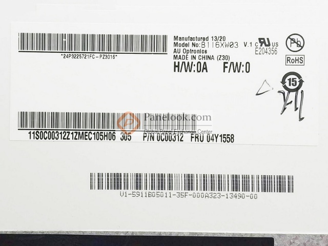 WBstore様ページ AUO B116XW03 V1 Overview - Panelook.com