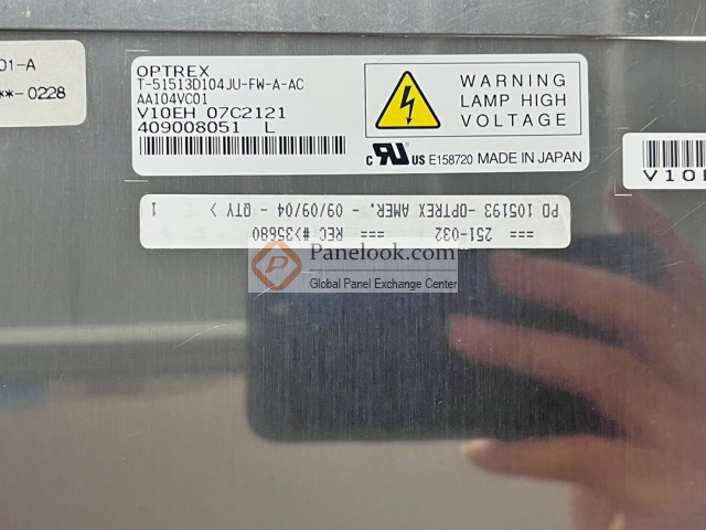 OPTREX T-51513D104JU-FW-A-AC Overview - Panelook.com