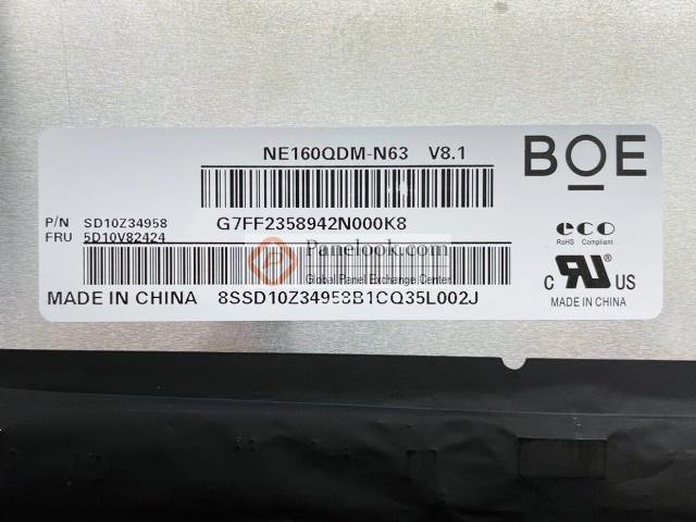 BOE NE160QDM-N63 Overview - Panelook.com