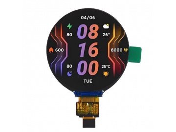 1.6 Inch Round TFT LCD Display Module with IPS Full View Angle 400x400 MIPI Interface Customizable Screen