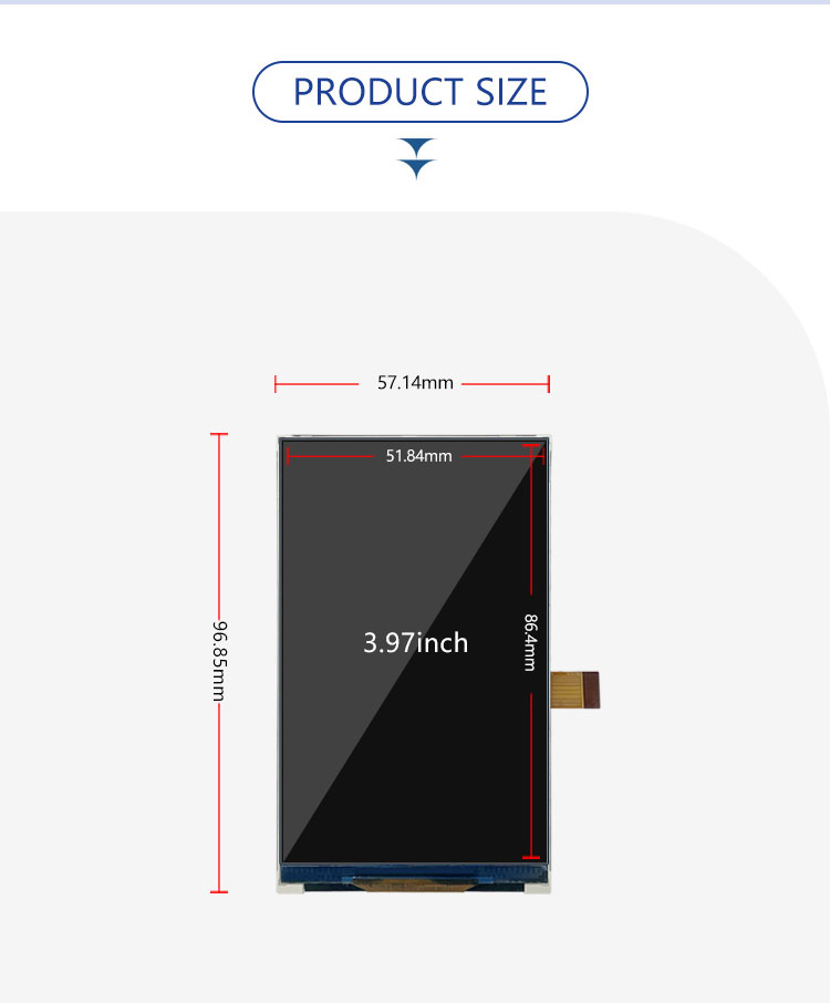 TXW397066S0 3.97 inch 480 * 800 TFT full view LCD, MIPI interface ...