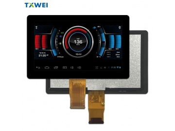 7-inch 1024*600IPS full view LVDS brightness 1000 motorcycle instrument panel, car navigation, outdoor sunlight visual equipment display screen